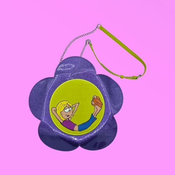 Cakeworthy Lizzie McGuire Purple Sparkle Daisy Crossbody Bag - Picture 1 of 6
